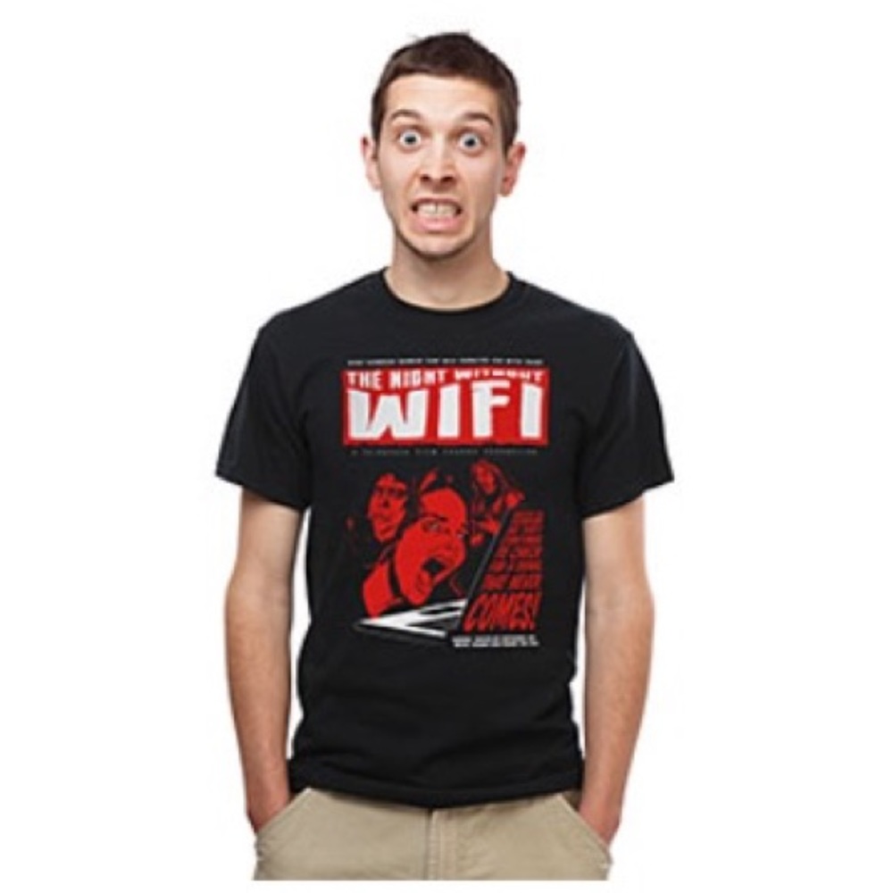 ThinkGeek Night Without WiFi T-Shirt